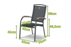 HARTMAN Raffaelo Stapelsessel, Xerix/anthrazit, Alu/Textilene, Mit FSC-Teak-Armlehnen -Kettler Verkaufsgeschäft 11666 2 mass.jpg