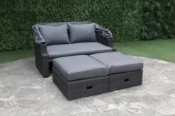 OUTFLEXX Fontana Loungebett, Grau, Polyrattan, Doppel-halbrund, Mit Unterschiebbaren Hockern, Dach Klappbar -Kettler Verkaufsgeschäft 12 18545.jpg