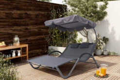 OUTFLEXX Doppelliege, Anthrazit, Polyester/Stahl Pulverbeschichtet, 205x138x34cm, Inkl. Nackenkissen, Rollbar -Kettler Verkaufsgeschäft 16102 02.jpg