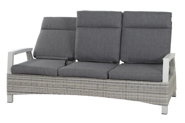 SIENA GARDEN Corido 3-Sitzer Sofa, Ice Grey, Alu / Gardino®-Geflecht, 206x87x103 Cm, Verstellb. Rückenlehnen 16 SIENA GARDEN Corido 3-Sitzer Sofa, Ice Grey, Alu / Gardino®-Geflecht, 206x87x103 Cm, Verstellb. Rückenlehnen – Bild 16