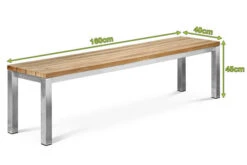 OUTFLEXX Gartenbank, Edelstahl/recyceltes FSC®-Teak, 160x40x45cm, Rustikal Gebürstet 10 OUTFLEXX Gartenbank, Edelstahl/recyceltes FSC®-Teak, 160x40x45cm, Rustikal Gebürstet -Kettler Verkaufsgeschäft 18316 05.jpg