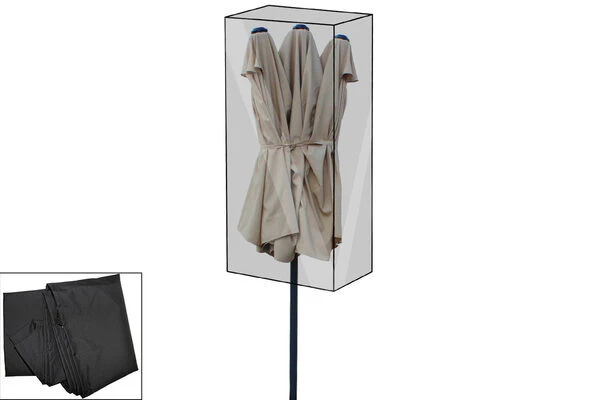 OUTFLEXX Premium Abdeckhaube Für Leco Ovalschirm, Schwarz, Wasserbeständig, Ø67 X 157 Cm 1 OUTFLEXX Premium Abdeckhaube Für Leco Ovalschirm, Schwarz, Wasserbeständig, Ø67 X 157 Cm