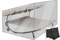OUTFLEXX Premium Abdeckhaube Für Leco Doppelliege, Schwarz, Wasserbeständig, 212 X 212 X 117 Cm