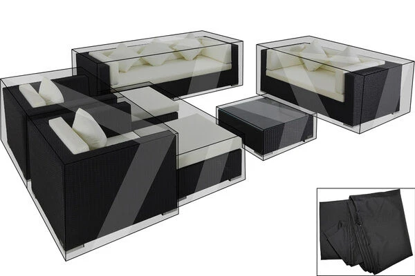 OUTFLEXX Premium Abdeckhauben Set Für Lounge TheBox-B: 1599/ 1716/ 7173 /16062, Schwarz, Wasserbeständig 1 OUTFLEXX Premium Abdeckhauben Set Für Lounge TheBox-B: 1599/ 1716/ 7173 /16062, Schwarz, Wasserbeständig