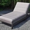 OUTFLEXX Bite Loungeliege, Flanelle, Alu/Sunbrella, 203 X 90 X 38 Cm, 4-fach Verstellbar