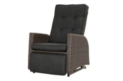 Ploß Rocking Relaxsessel, Grau/braun-meliert, Polyrattan, 73x85x47cm, Fußteil, Schaukelfunktion