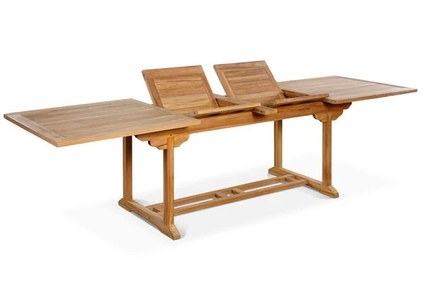 OUTFLEXX Ontario Ausziehtisch, Natur, Teakholz, 195/295x90cm, Fein Geschliffen 6 OUTFLEXX Ontario Ausziehtisch, Natur, Teakholz, 195/295x90cm, Fein Geschliffen – Bild 6