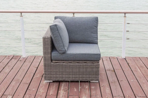OUTFLEXX Eckelement Rechts, Grau, Polyrattan, 82 X 82 X 70 Cm, Verstellbare Sitzfläche, Wasserfeste Kissenbox 1 OUTFLEXX Eckelement Rechts, Grau, Polyrattan, 82 X 82 X 70 Cm, Verstellbare Sitzfläche, Wasserfeste Kissenbox