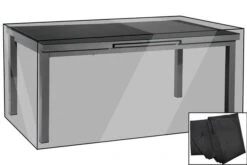 OUTFLEXX Premium Abdeckhaube, Für Esstische, Schwarz, 222 X 122 X 74 Cm, Wasserbeständig