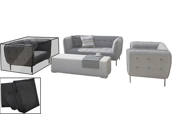 OUTFLEXX Premium Abdeckhaube, Für Sessel, Z.B. 18531, Schwarz, 103 X 90 X 75 Cm, Wasserbeständig 1 OUTFLEXX Premium Abdeckhaube, Für Sessel, Z.B. 18531, Schwarz, 103 X 90 X 75 Cm, Wasserbeständig