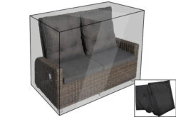 OUTFLEXX Premium Abdeckhaube, Für 2-Sitzer Sofa, Z.B. 18912, Schwarz, 151 X 86 X 108 Cm, Wasserbeständig