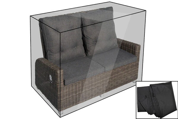 OUTFLEXX Premium Abdeckhaube, Für 2-Sitzer Sofa, Z.B. 18912, Schwarz, 151 X 86 X 108 Cm, Wasserbeständig 1 OUTFLEXX Premium Abdeckhaube, Für 2-Sitzer Sofa, Z.B. 18912, Schwarz, 151 X 86 X 108 Cm, Wasserbeständig