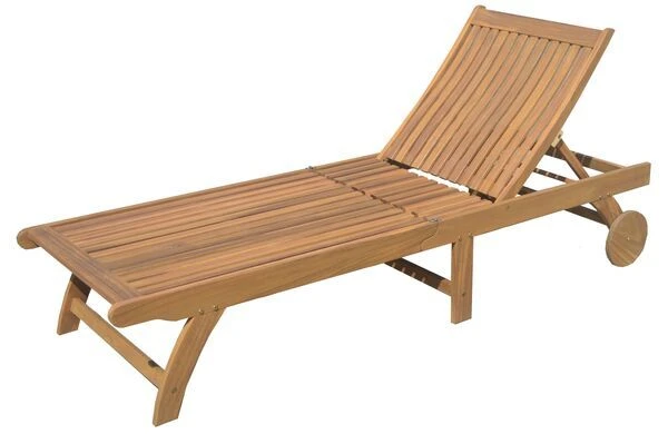 OUTFLEXX Sonnenliege, Natur, FSC-Akazienholz, 197 X 71,5 X 35 Cm, Mit Rollen 3 OUTFLEXX Sonnenliege, Natur, FSC-Akazienholz, 197 X 71,5 X 35 Cm, Mit Rollen – Bild 3