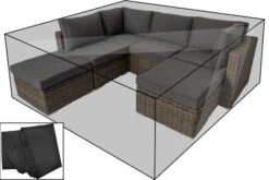 OUTFLEXX Premium Abdeckhaube, Für Lounge, Z.B. 18364-BOX, Schwarz, 239x157x68 Cm, Wasserbeständig