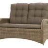 Ploß Rabida Comfort Dining / Lounge 2-Sitzer Sofa, Champagner-meliert, Polyrattan, 148x85x112 Cm, Verstellbar