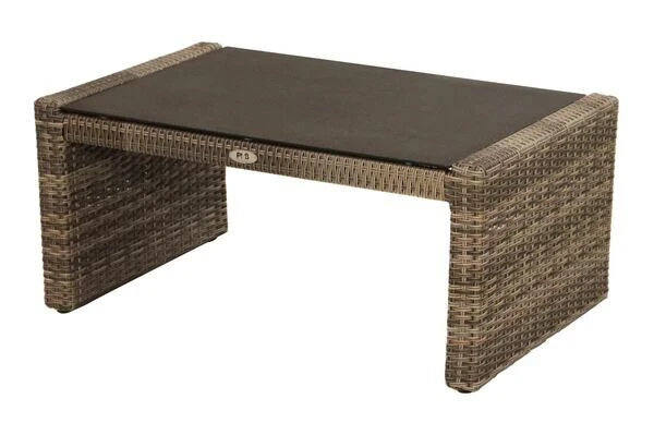 Ploß Rabida Couchtisch, Champagner-meliert, Polyrattan, 97x60x44 Cm, Glasplatte In Steinoptik 1 Ploß Rabida Couchtisch, Champagner-meliert, Polyrattan, 97x60x44 Cm, Glasplatte In Steinoptik