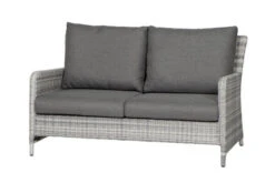 SIENA GARDEN Soria 2-Sitzer Loungesofa, Ice Grey, Alu / Gardino®-Geflecht, 149x87x88 Cm