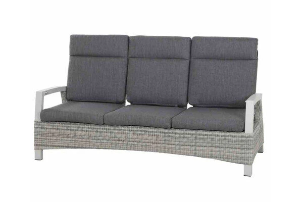SIENA GARDEN Corido 3-Sitzer Sofa, Ice Grey, Alu / Gardino®-Geflecht, 206x87x103 Cm, Verstellb. Rückenlehnen 1 SIENA GARDEN Corido 3-Sitzer Sofa, Ice Grey, Alu / Gardino®-Geflecht, 206x87x103 Cm, Verstellb. Rückenlehnen