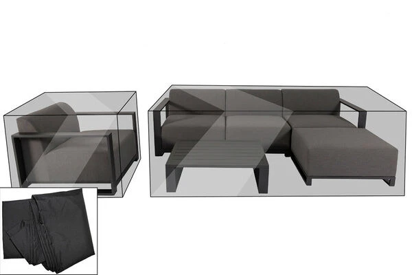 OUTFLEXX Premium Abdeckhaubenset Für Lounge, Z.B. 20746/ 20753, 2-tlg., Wasserbeständig, Schwarz 1 OUTFLEXX Premium Abdeckhaubenset Für Lounge, Z.B. 20746/ 20753, 2-tlg., Wasserbeständig, Schwarz