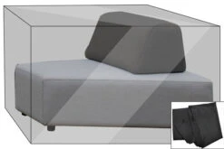 OUTFLEXX Premium Abdeckhaube Für Lounge-Element, Z.B. Maui Lounge, 117x104x65cm, Wasserbeständig, Schwarz