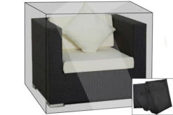 OUTFLEXX Premium Abdeckhaube Passend Z.B. Für TheBox Sessel, Schwarz, 92x87x68 Cm, Wasserbeständig