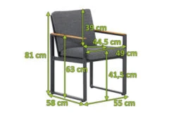 OUTFLEXX Alexander Stuhl, Mattgrau, Alu/Teak, 58x55x81cm, MitArmlehnen, Inkl. Polster -Kettler Verkaufsgeschäft 20119 mass.jpg