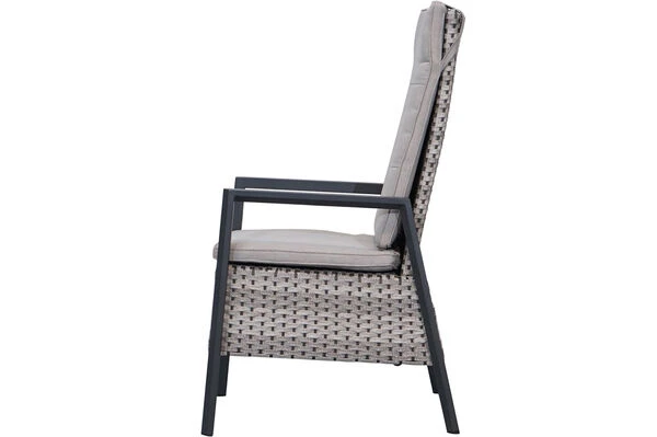 Ploß Louvra 2 Design-Diningsessel, Natur-anthrazit, Polyrattan, 59x72x111cm, Rücken Stufenlos Verstellbar 5 Ploß Louvra 2 Design-Diningsessel, Natur-anthrazit, Polyrattan, 59x72x111cm, Rücken Stufenlos Verstellbar – Bild 5