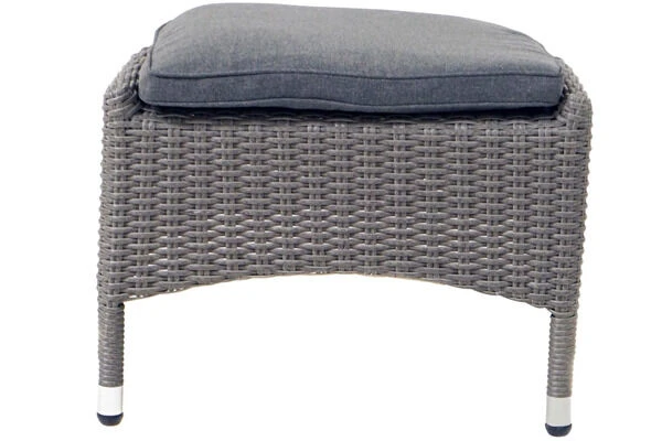 Ploß Vigo Fußhocker, Stahlgrau-meliert, Polyrattan, 56x54x40cm, Inkl. Polster 4 Ploß Vigo Fußhocker, Stahlgrau-meliert, Polyrattan, 56x54x40cm, Inkl. Polster – Bild 4