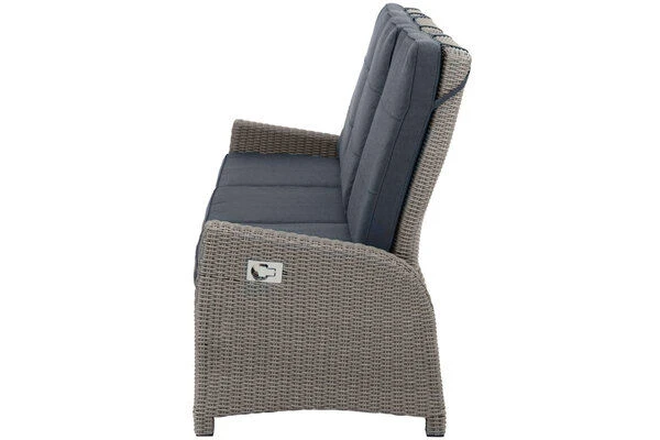 Ploß Vigo Comfort 3-Sitzer Speise-/Lounge-Sofa, Stahlgrau-meliert, Polyrattan, 210x84x110cm, Verstellbar 9 Ploß Vigo Comfort 3-Sitzer Speise-/Lounge-Sofa, Stahlgrau-meliert, Polyrattan, 210x84x110cm, Verstellbar – Bild 9