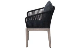 Ploß Arendal Diningsessel, Schwarz/grau, Rope/FSC-Akazie, 58,5x61,5x87cm, Inkl. Polster -Kettler Verkaufsgeschäft 21640 4.jpg