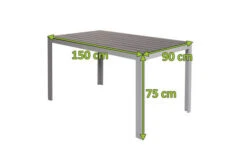 VILLANA Esstisch, Silber/schwarz, Alu/Holzimitat, 150x90cm, Rechteckig 9 VILLANA Esstisch, Silber/schwarz, Alu/Holzimitat, 150x90cm, Rechteckig -Kettler Verkaufsgeschäft 21644 mass.jpg