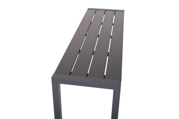 VILLANA Bank, Anthrazit, Alu/Holzimitat, 135x40x45 Cm, Für Bis Zu 3 Personen 5 VILLANA Bank, Anthrazit, Alu/Holzimitat, 135x40x45 Cm, Für Bis Zu 3 Personen – Bild 5