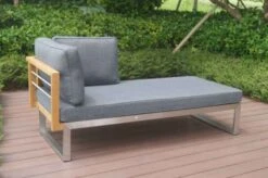 OUTFLEXX Lounger, Natur / Grau, FSC-Teak / Edelstahl / Olefin, 165x74x64 Cm, Armlehne Beidseitig Montierbar 13 OUTFLEXX Lounger, Natur / Grau, FSC-Teak / Edelstahl / Olefin, 165x74x64 Cm, Armlehne Beidseitig Montierbar -Kettler Verkaufsgeschäft 21652 2.JPG