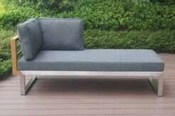 OUTFLEXX Lounger, Natur / Grau, FSC-Teak / Edelstahl / Olefin, 165x74x64 Cm, Armlehne Beidseitig Montierbar 14 OUTFLEXX Lounger, Natur / Grau, FSC-Teak / Edelstahl / Olefin, 165x74x64 Cm, Armlehne Beidseitig Montierbar -Kettler Verkaufsgeschäft 21652 3.JPG