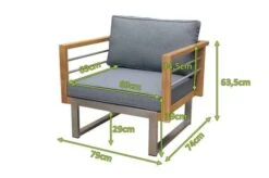 OUTFLEXX Sessel, Natur / Grau, FSC-Teak / Edelstahl / Olefin, 79x74x64 Cm -Kettler Verkaufsgeschäft 21654 5 mass.JPG