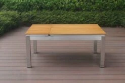 OUTFLEXX Multifunktionstisch, Natur, FSC-Teak / Edelstahl, 100/118x70/90x45/60cm, Platten Mehrfach Verstellbar -Kettler Verkaufsgeschäft 21656 10.JPG