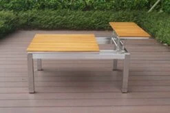 OUTFLEXX Multifunktionstisch, Natur, FSC-Teak / Edelstahl, 100/118x70/90x45/60cm, Platten Mehrfach Verstellbar -Kettler Verkaufsgeschäft 21656 11.JPG