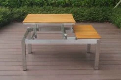 OUTFLEXX Multifunktionstisch, Natur, FSC-Teak / Edelstahl, 100/118x70/90x45/60cm, Platten Mehrfach Verstellbar -Kettler Verkaufsgeschäft 21656 12.JPG