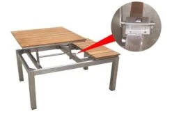 OUTFLEXX Multifunktionstisch, Natur, FSC-Teak / Edelstahl, 100/118x70/90x45/60cm, Platten Mehrfach Verstellbar -Kettler Verkaufsgeschäft 21656 4.jpg
