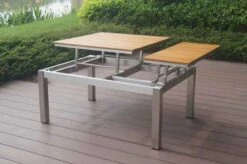 OUTFLEXX Multifunktionstisch, Natur, FSC-Teak / Edelstahl, 100/118x70/90x45/60cm, Platten Mehrfach Verstellbar -Kettler Verkaufsgeschäft 21656 9.JPG