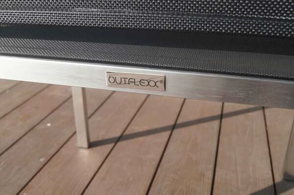 OUTFLEXX Stapelsessel, Schwarz, FSC-Teak / Edelstahl / Textilene, 63x57x93 Cm 9 OUTFLEXX Stapelsessel, Schwarz, FSC-Teak / Edelstahl / Textilene, 63x57x93 Cm – Bild 9