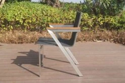 OUTFLEXX Stapelsessel, Schwarz, FSC-Teak / Edelstahl / Textilene, 60x56x85 Cm, Modernes Design 13 OUTFLEXX Stapelsessel, Schwarz, FSC-Teak / Edelstahl / Textilene, 60x56x85 Cm, Modernes Design -Kettler Verkaufsgeschäft 21672 2.JPG