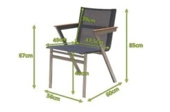 OUTFLEXX Stapelsessel, Schwarz, FSC-Teak / Edelstahl / Textilene, 60x56x85 Cm, Modernes Design 15 OUTFLEXX Stapelsessel, Schwarz, FSC-Teak / Edelstahl / Textilene, 60x56x85 Cm, Modernes Design -Kettler Verkaufsgeschäft 21672 5 mass.JPG