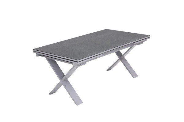OUTFLEXX Ausziehtisch, Silber, Alu/Spraystone, 180/280x100cm, Schubladenauszug 6 OUTFLEXX Ausziehtisch, Silber, Alu/Spraystone, 180/280x100cm, Schubladenauszug – Bild 6