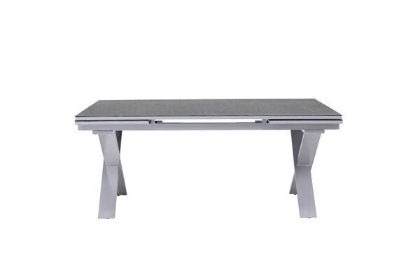 OUTFLEXX Ausziehtisch, Silber, Alu/Spraystone, 180/280x100cm, Schubladenauszug 9 OUTFLEXX Ausziehtisch, Silber, Alu/Spraystone, 180/280x100cm, Schubladenauszug – Bild 9