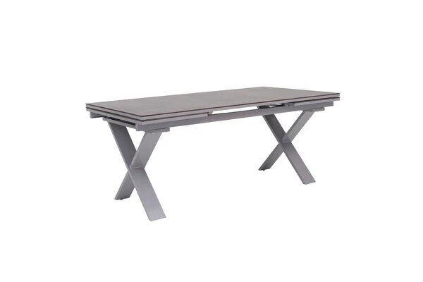 OUTFLEXX Ausziehtisch, Silber, Aluminium/HPL, 180/280x100cm, Schubladenauszug 2 OUTFLEXX Ausziehtisch, Silber, Aluminium/HPL, 180/280x100cm, Schubladenauszug – Bild 2