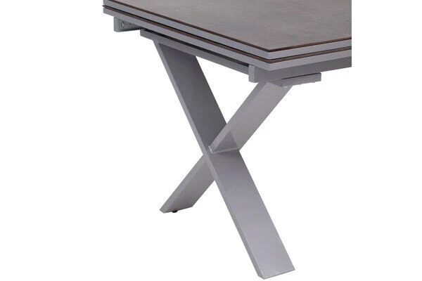 OUTFLEXX Ausziehtisch, Silber, Aluminium/HPL, 180/280x100cm, Schubladenauszug 3 OUTFLEXX Ausziehtisch, Silber, Aluminium/HPL, 180/280x100cm, Schubladenauszug – Bild 3