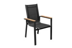 OUTFLEXX Sessel, Anthrazit Matt, Aluminium/FSC-Teak, 69x60x93cm