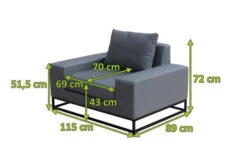 OUTFLEXX June Sessel, Schwarz/sooty, Alu/Sunbrella, 115 X 89 X 72 Cm 11 OUTFLEXX June Sessel, Schwarz/sooty, Alu/Sunbrella, 115 X 89 X 72 Cm -Kettler Verkaufsgeschäft 21833 mass.jpg