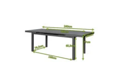 OUTFLEXX Premium Ausziehtisch, Anthrazit/grau, Aluminium/Glas, 180/240x100cm, Automatischer Ausziehmechanismus -Kettler Verkaufsgeschäft 21876 5.jpg